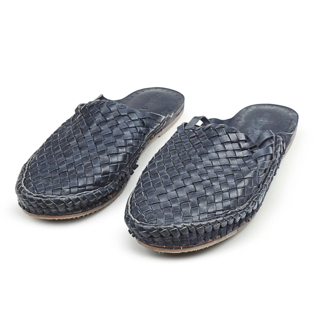 Half Kolhapuri Blue - Kolhapuri Chappal For Men