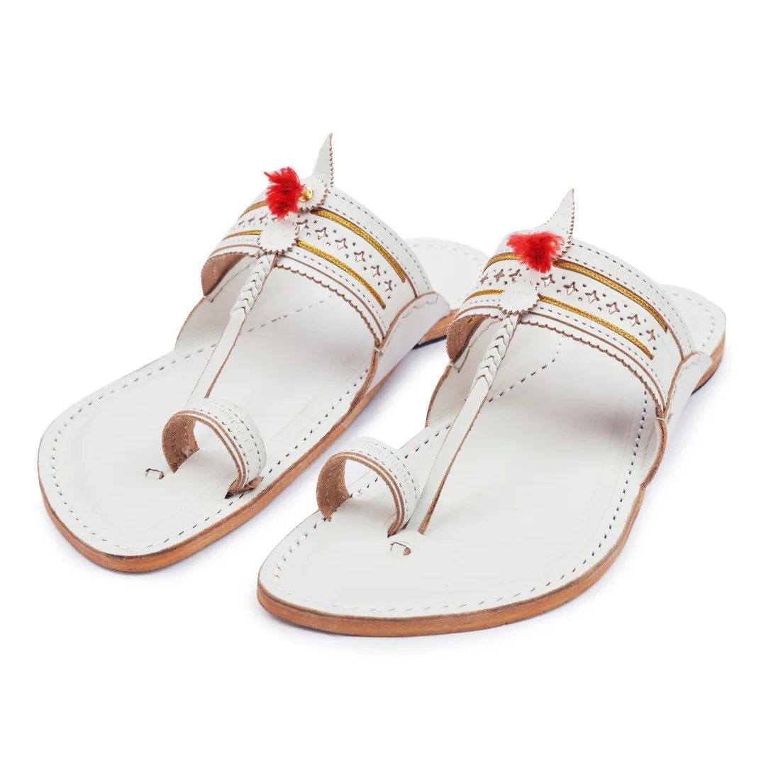Authentic White - Men Wedding Chappal