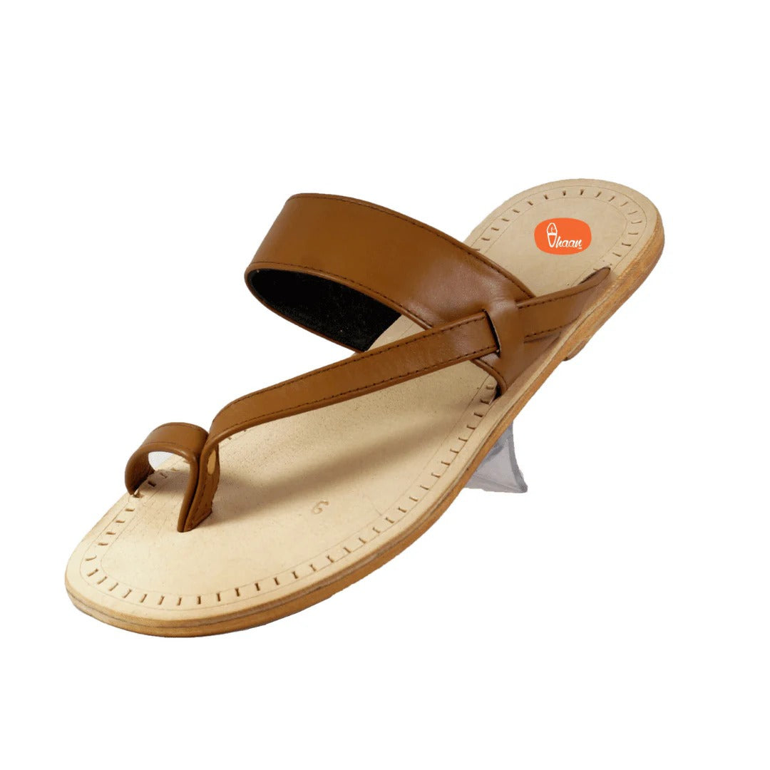 Single Wadi Gandhi Design Soft Leather Cream