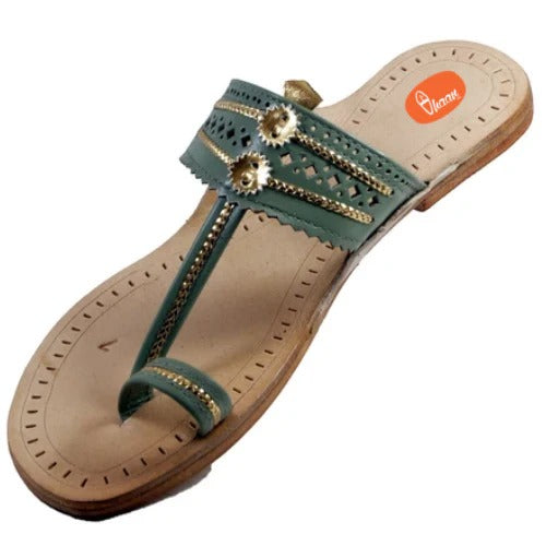Grey Ladies Kolhapuri Chappal