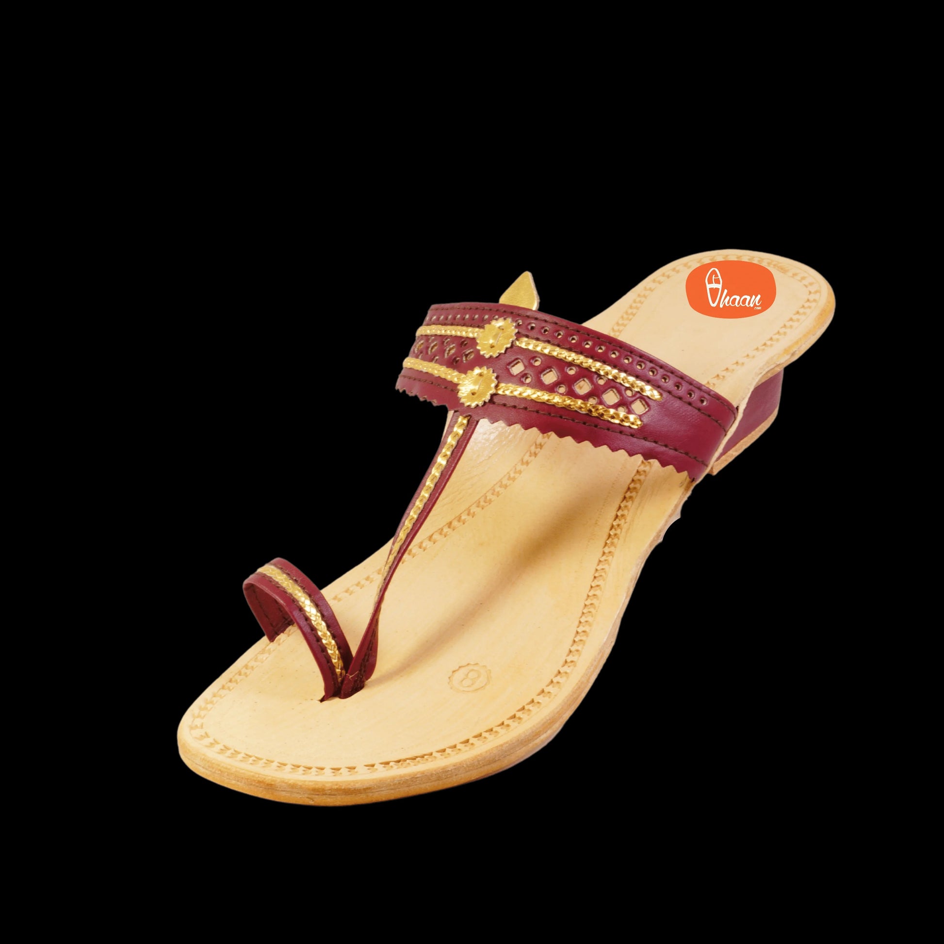 Maroon Color Soft Kolhapuri Chappal