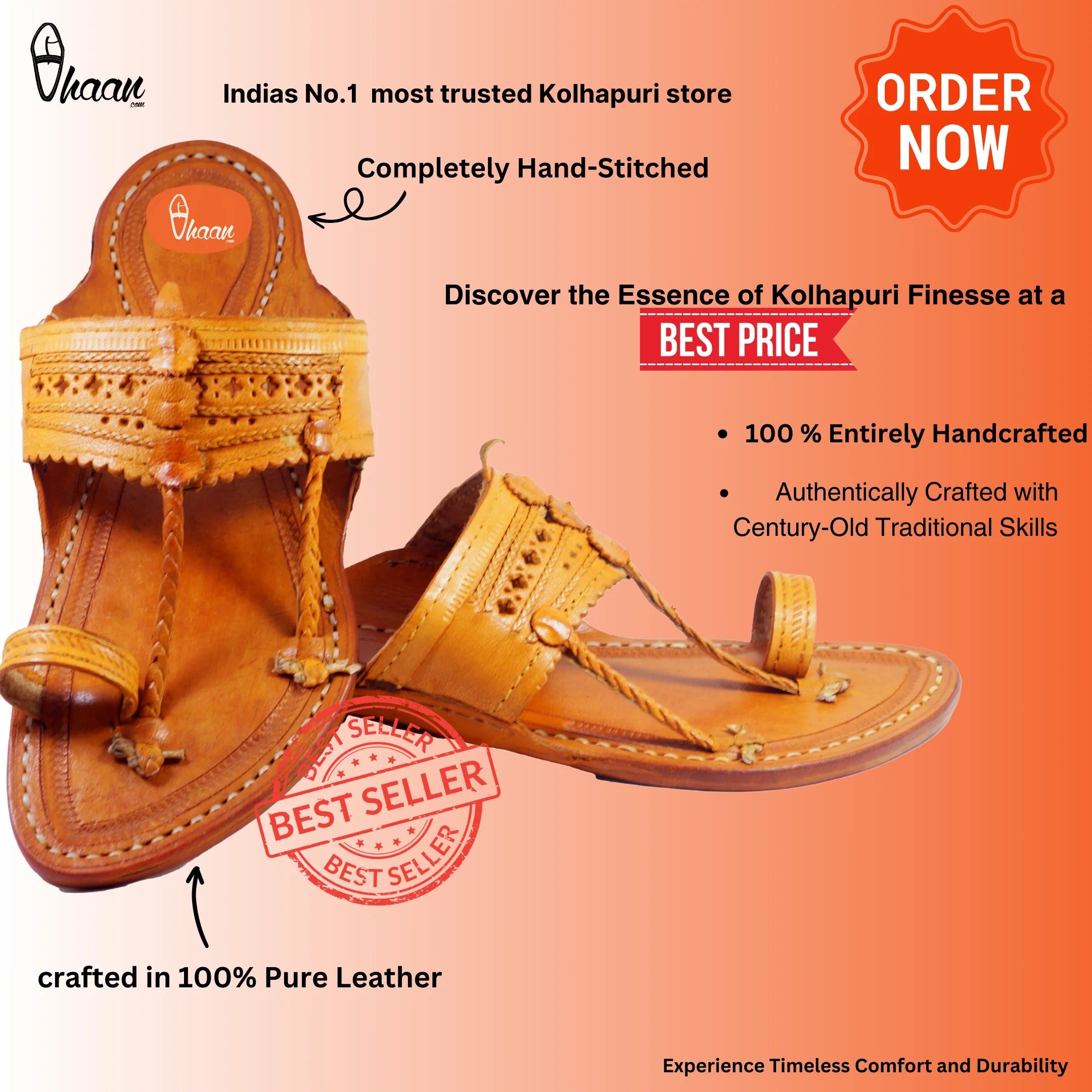 Classic Hand Stitched Kolhapuri