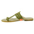 Olive Green Pure Leather Ladies Kolhapuri