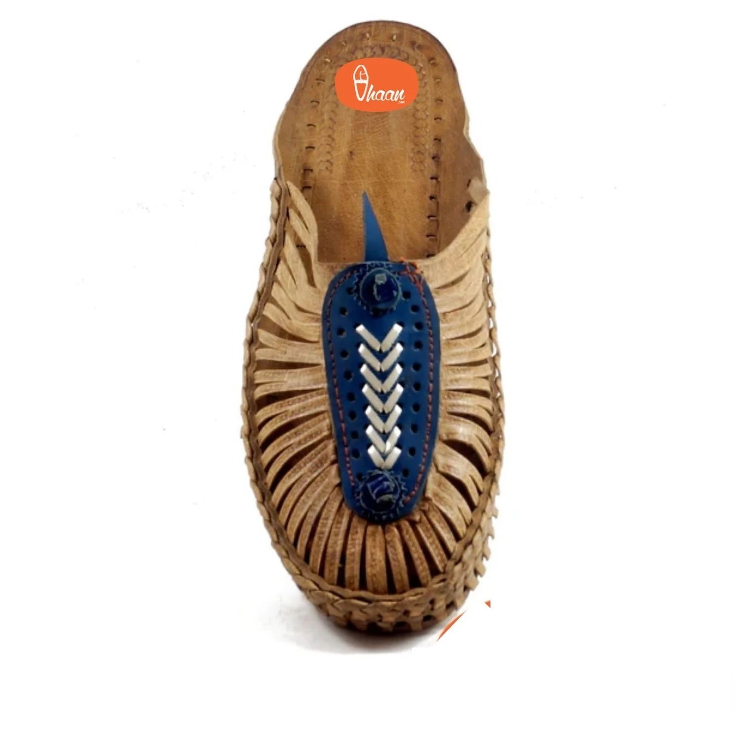 Blue handcrafted kolhapuri shoes for Women