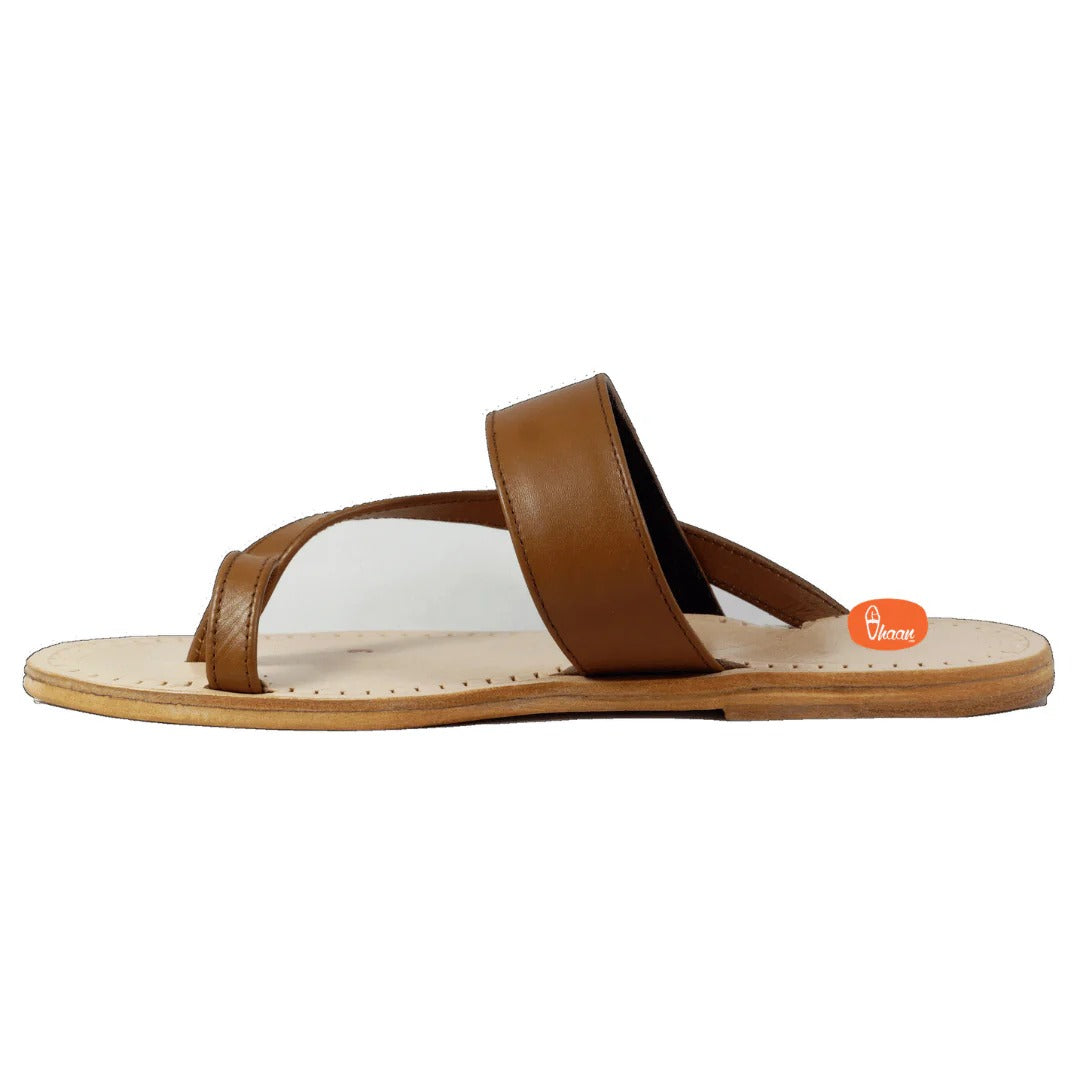Single Wadi Gandhi Design Soft Leather Cream