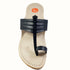 Black soft leather Kolhapuri Chappal