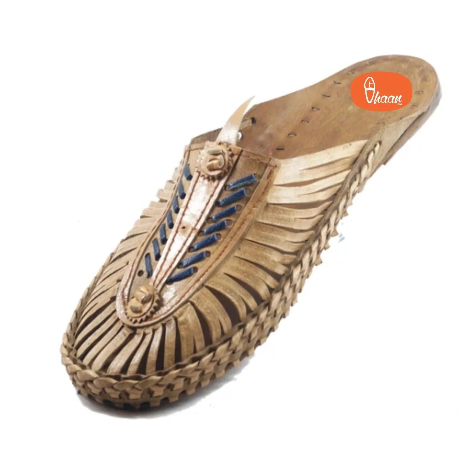 Blue handmade kolhapuri shoes for Women