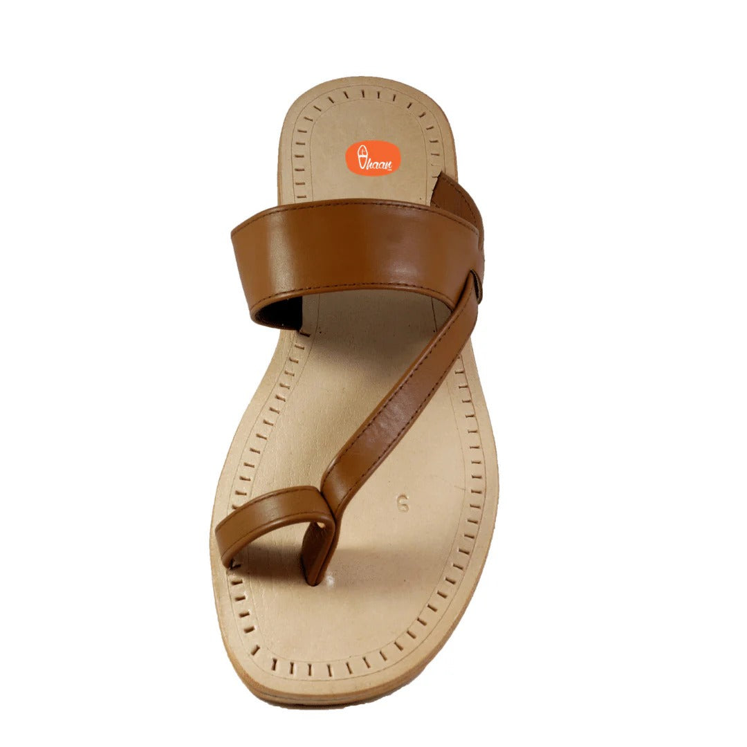 Single Wadi Gandhi Design Soft Leather Cream