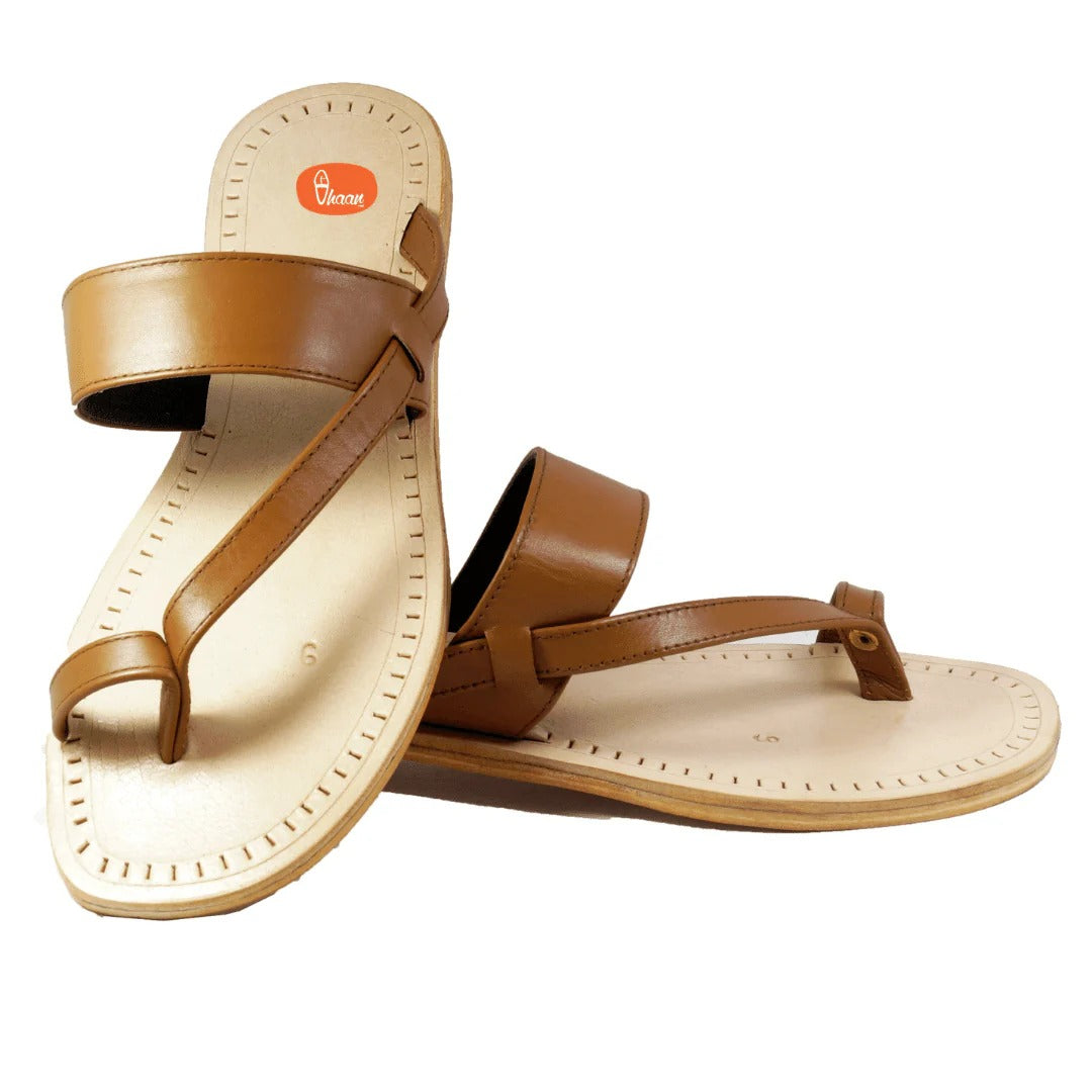 Single Wadi Gandhi Design Soft Leather Cream