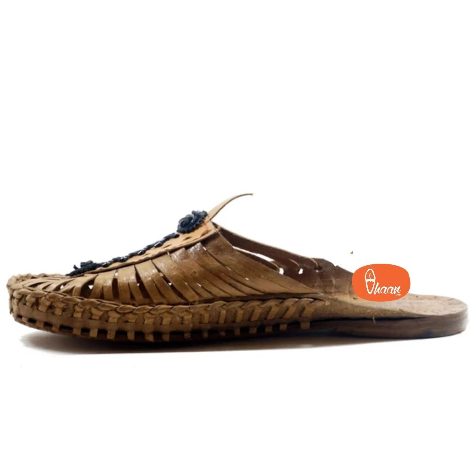 Blue & Yellow handcrafted kolhapuri shoes for Women
