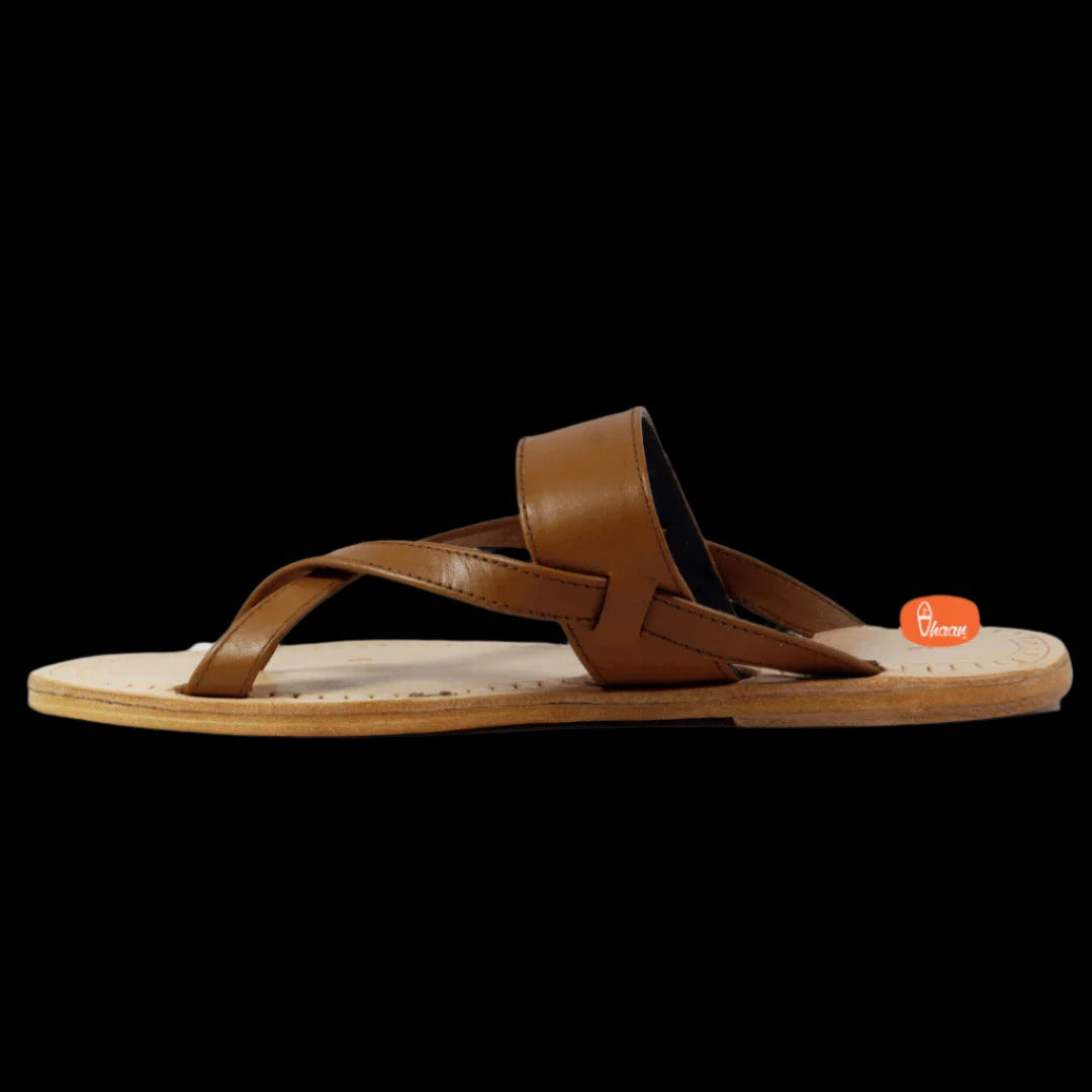 Double Wadi Gandhi Design Soft Leather Cream