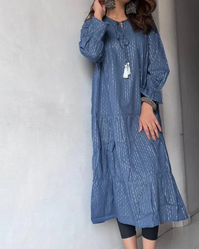 Ultra Marine Faux Leather Kolhapuris