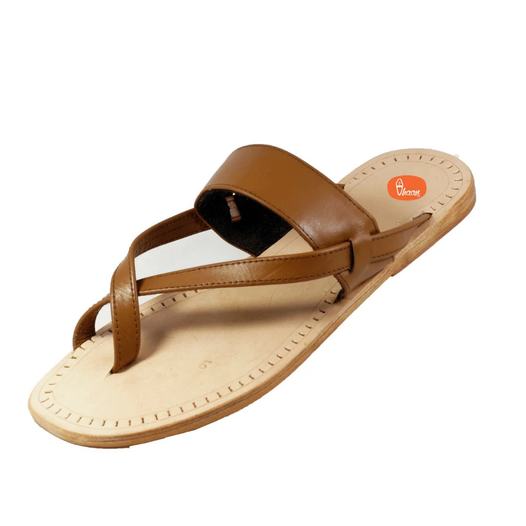 Double Wadi Gandhi Design Soft Leather Cream