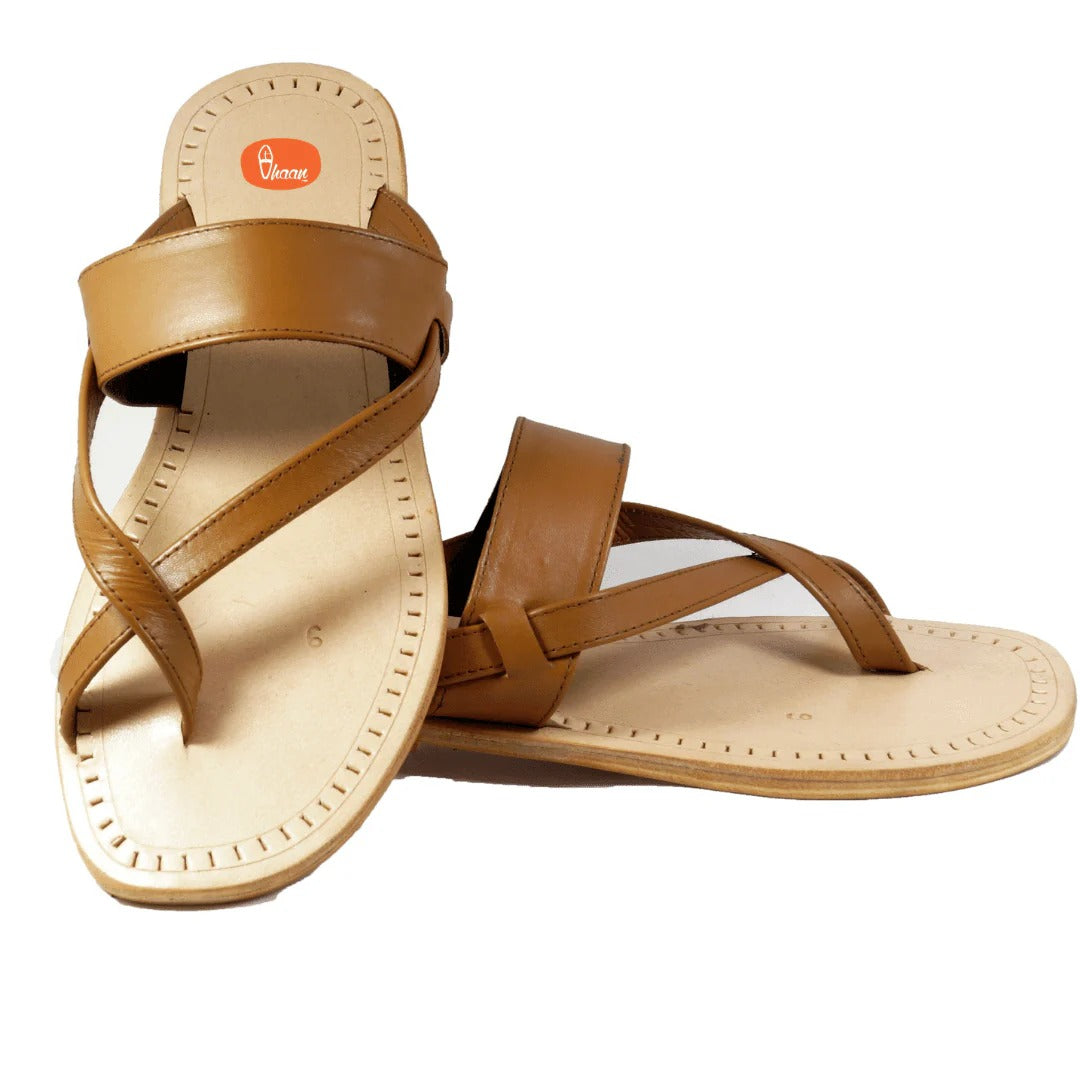 Double Wadi Gandhi Design Soft Leather Cream