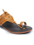 Chic Triangula Dual- kolhapuri leather chappal for women