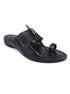 Classic Men in Black - Kolhapuri Chappal