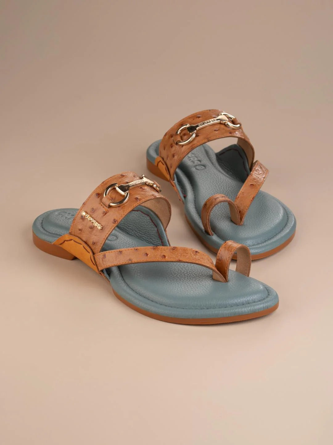 Hunter-Mint/Tan Ostrich