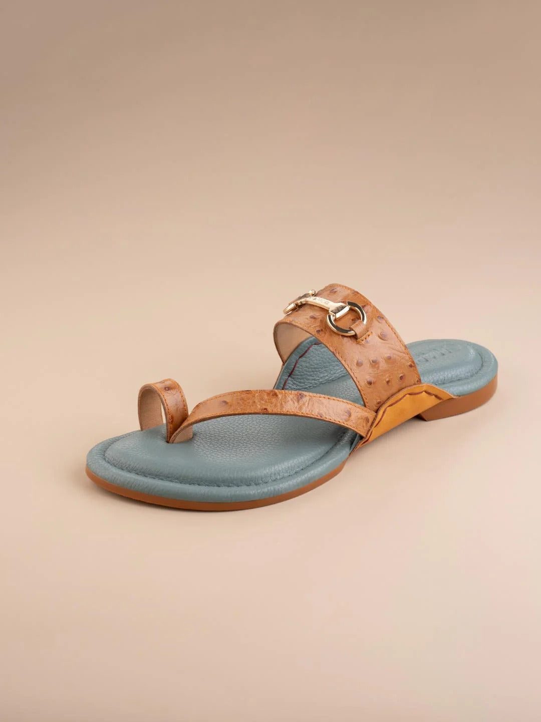 Hunter-Mint/Tan Ostrich