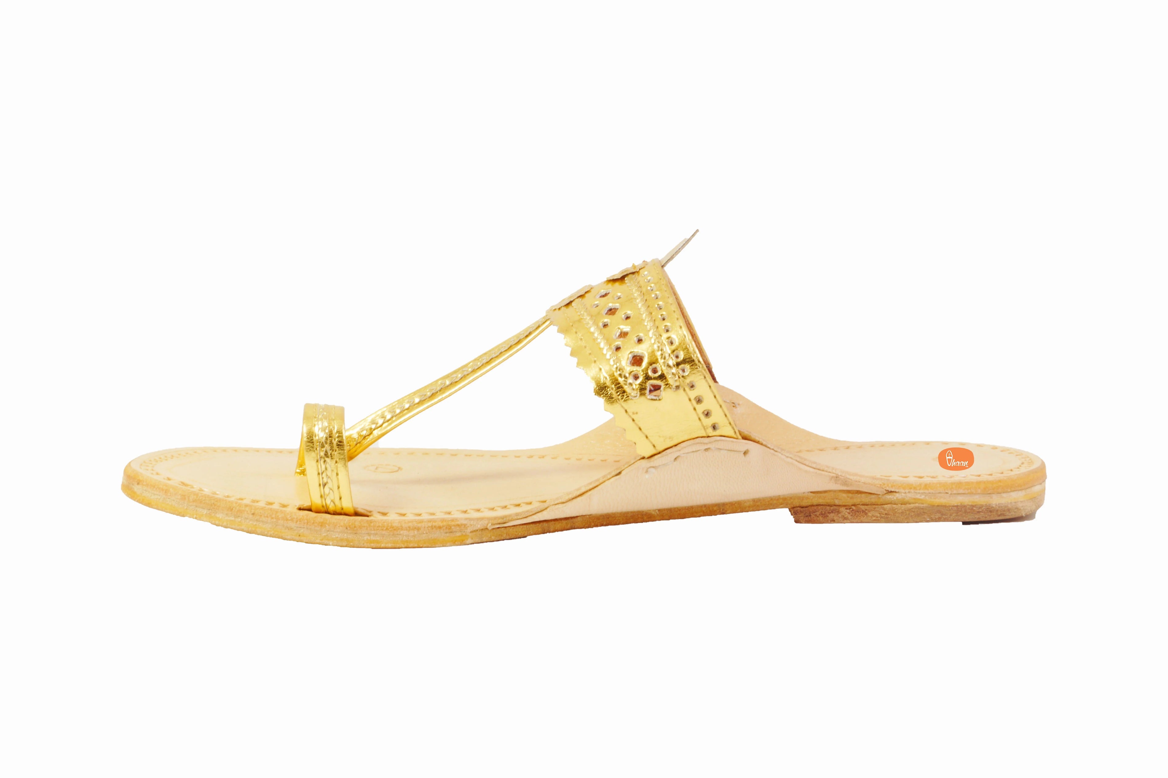Golden Color Ladies Chappal
