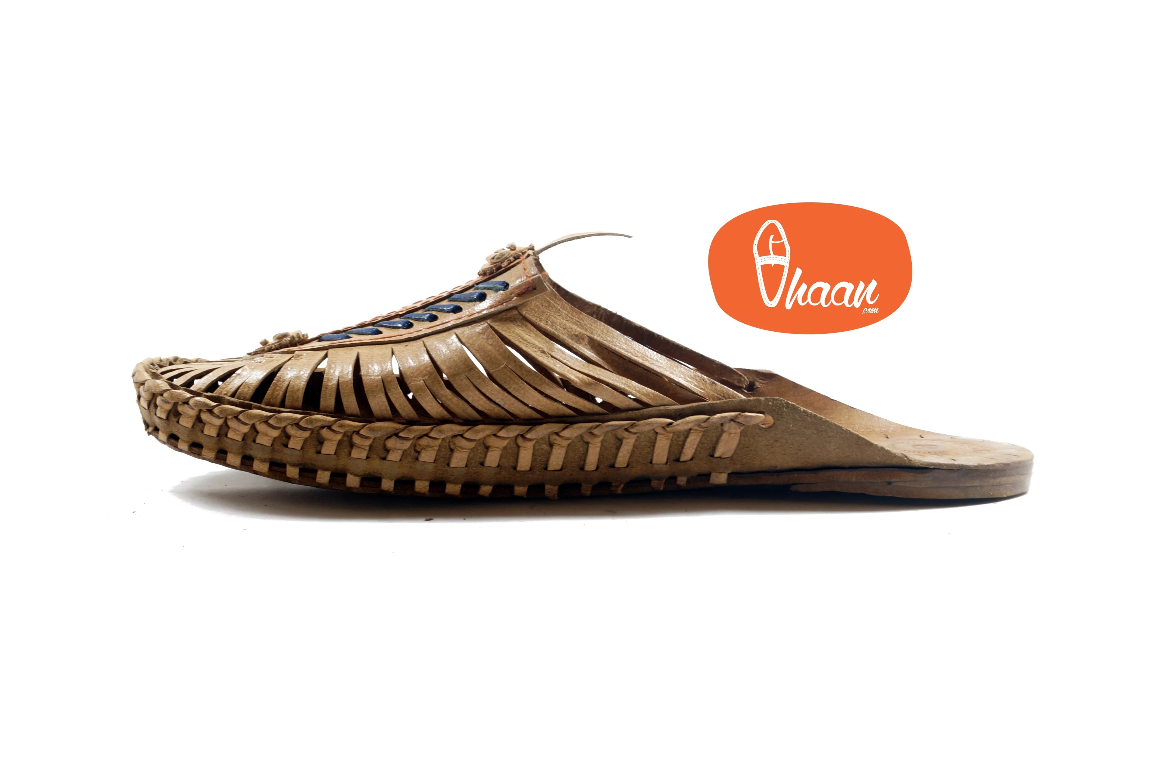 Blue handmade kolhapuri shoes for Women