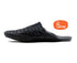 Black Color Handstitched Half Net Slip-on