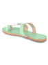 Unique Pista Green kolhapuri chappal for women