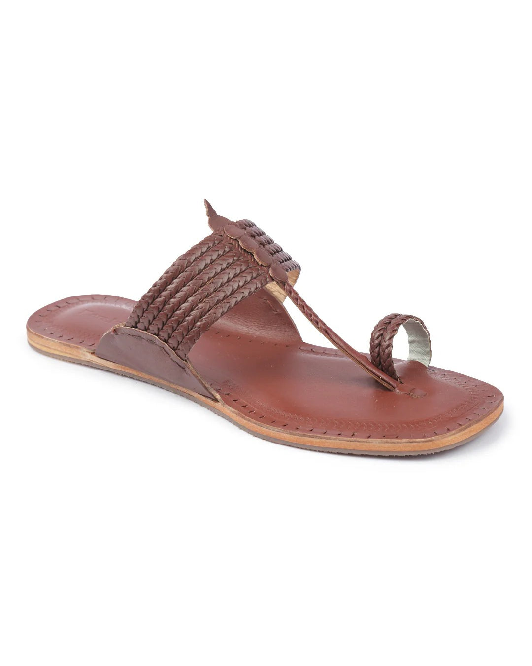 Six Red Braids - Men Kolhapuri chappal