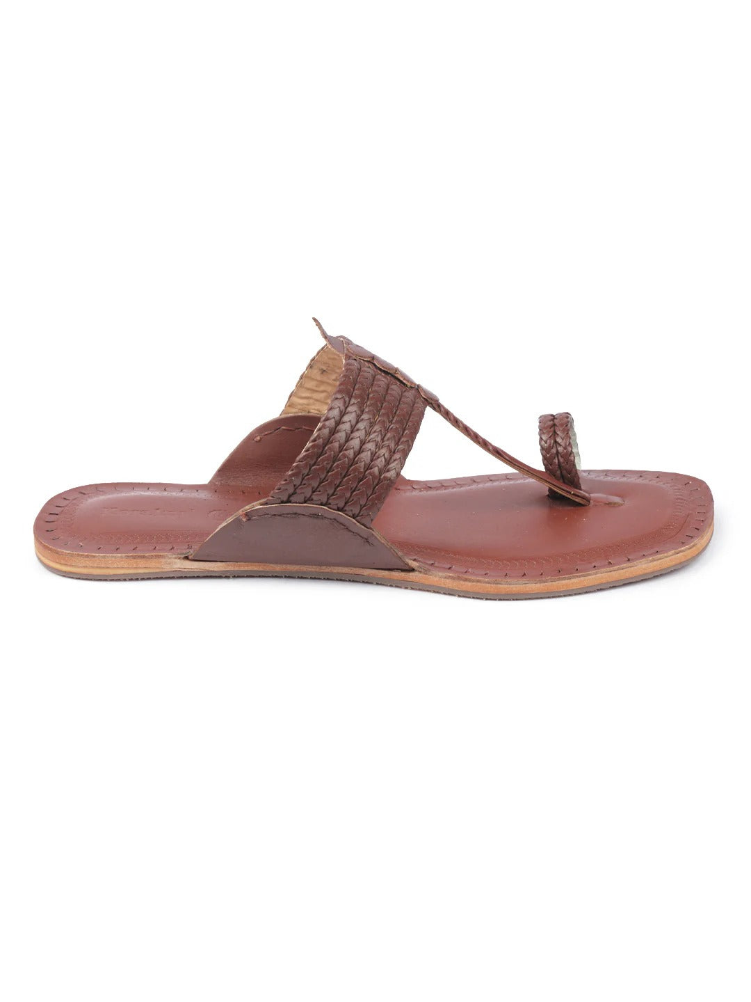 Six Red Braids - Men Kolhapuri chappal