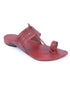 Striking Red Men's Kolhapuri Chappal