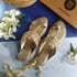Dull Gold Faux Leather Kolhapuris