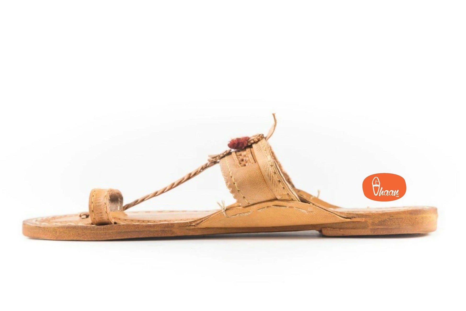 Yellow Moja(T) Shape Red Gonda Veni Belt(Patta) Detailed Punching
