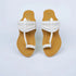 Tuscany yellow and Snow White faux Leather Kolhapuris