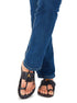 Classic Men in Black - Kolhapuri Chappal