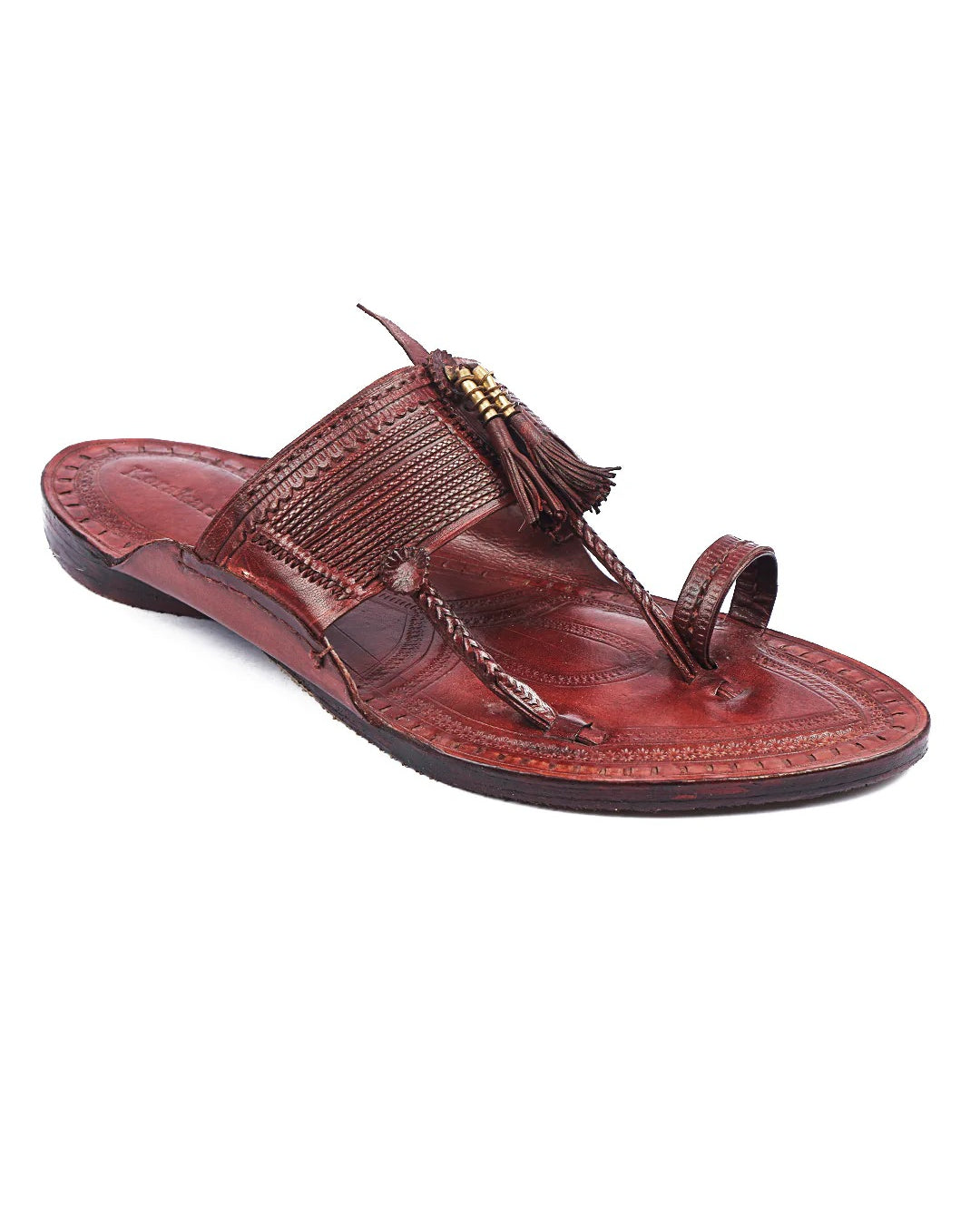 Classic Burgundy- Men's Kolhapuri Chappal