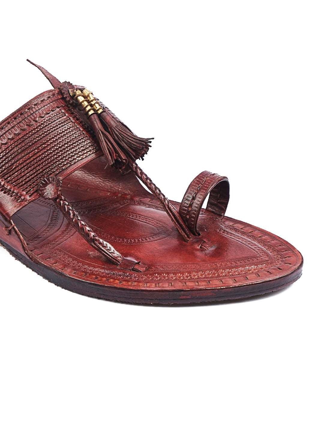 Classic Burgundy- Men's Kolhapuri Chappal
