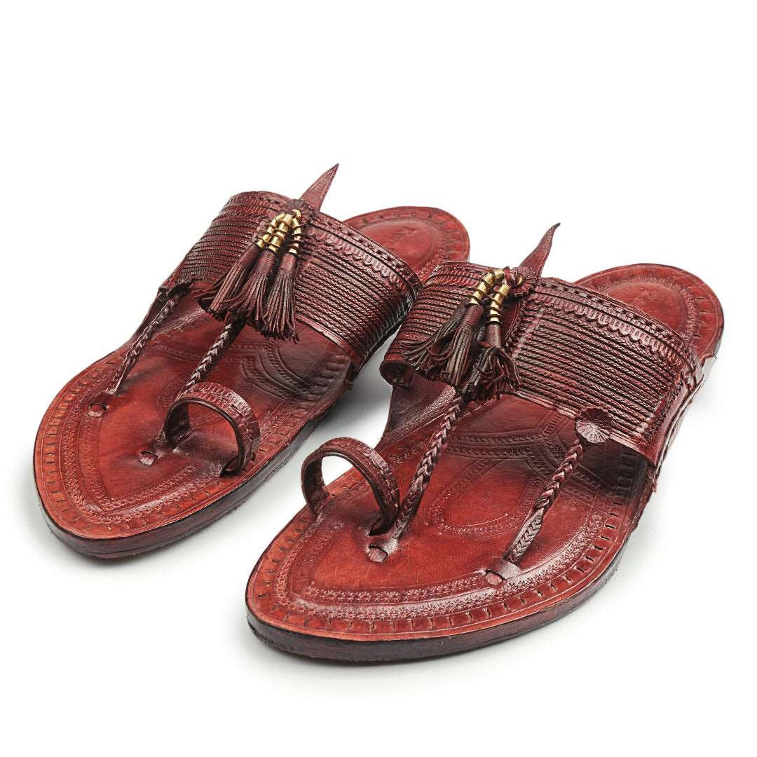 Classic Burgundy- Men's Kolhapuri Chappal