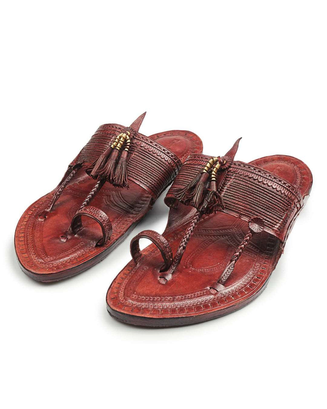 Classic Burgundy- Men's Kolhapuri Chappal