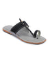 Black Denim Dapper - Kolhapuri Chappal Men