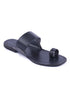 Solid Black Women's Kolhapuri Chappal