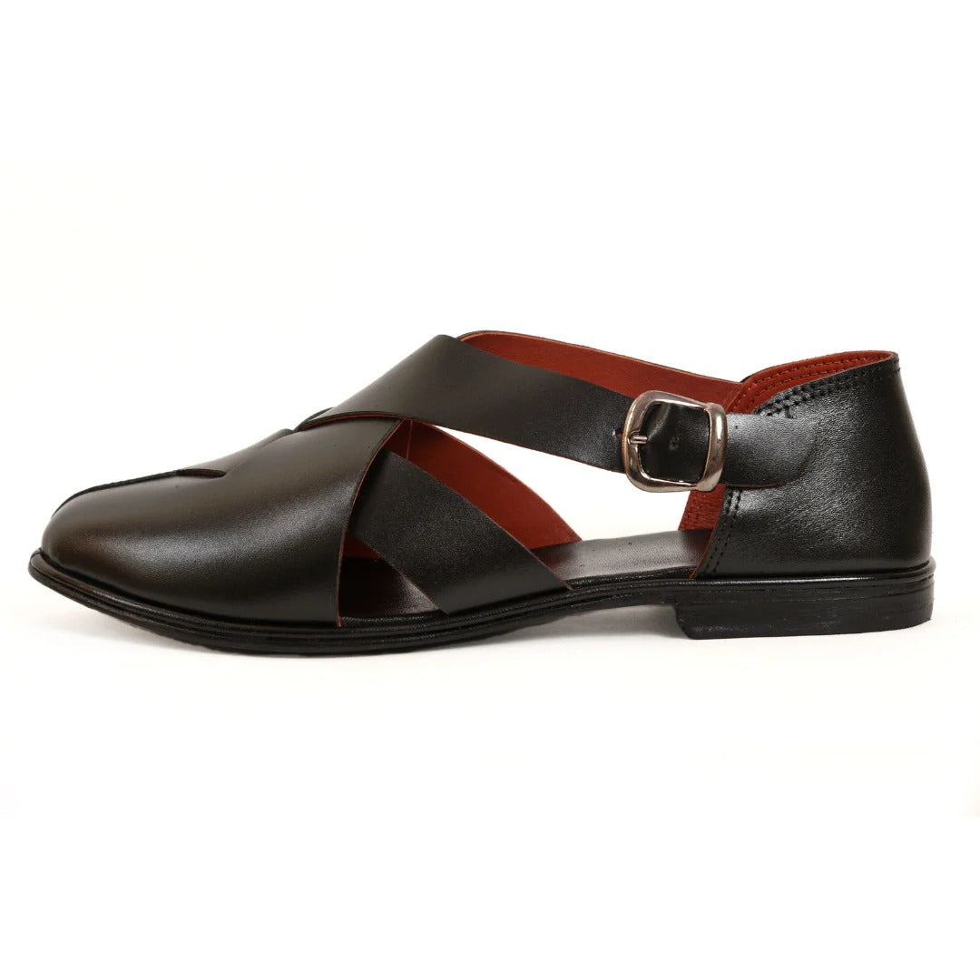 Black Nawab Peshawari Men's Sandal.