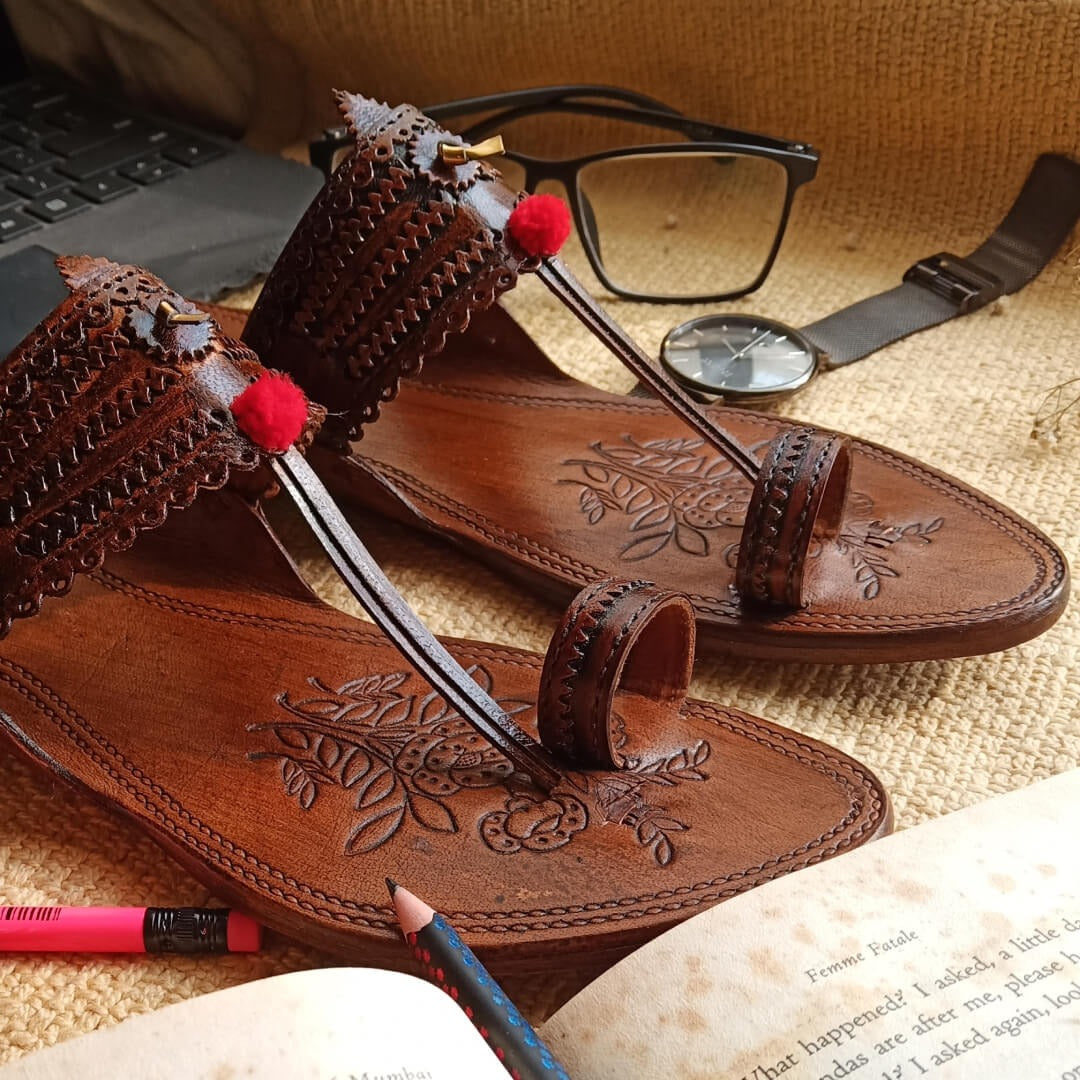 Tan Hand Crafted Kolhapuri