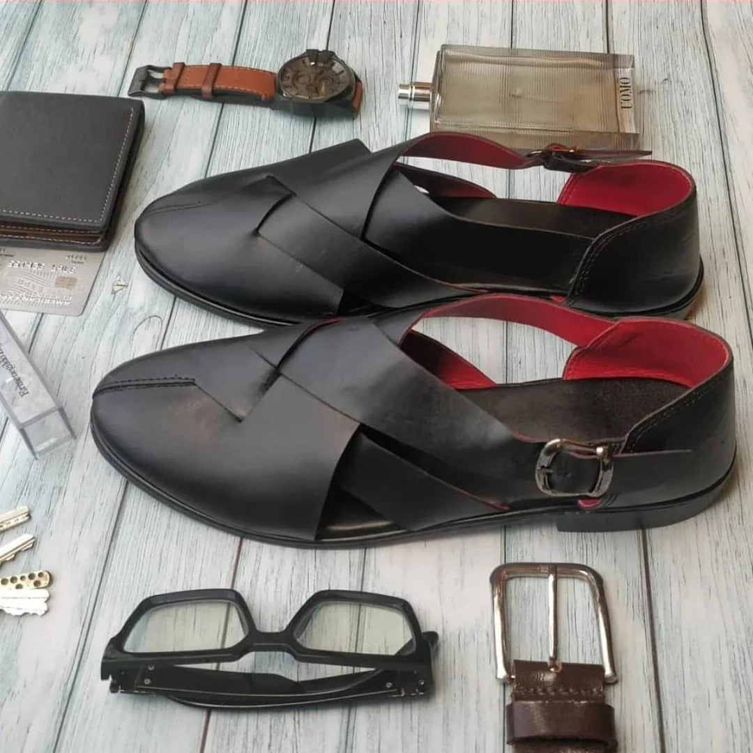 Black Nawab Peshawari Men's Sandal.