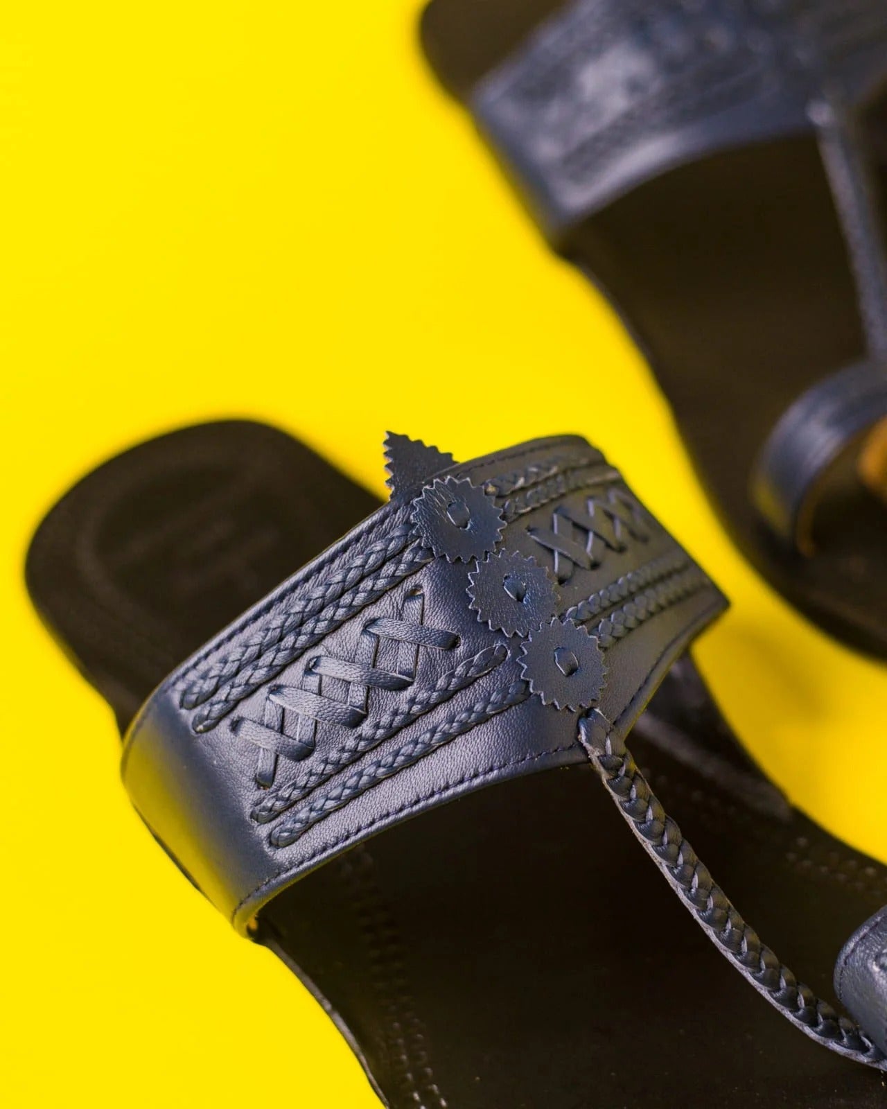 Bad Man Blue HandCrafted Mens Kolhapuri