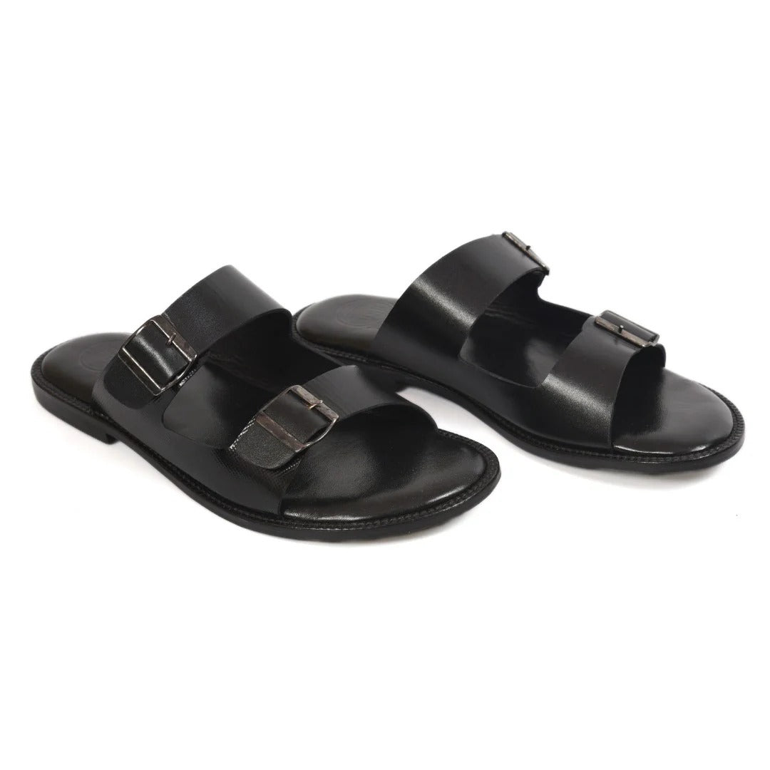 Black Buckle Mens's Sandal