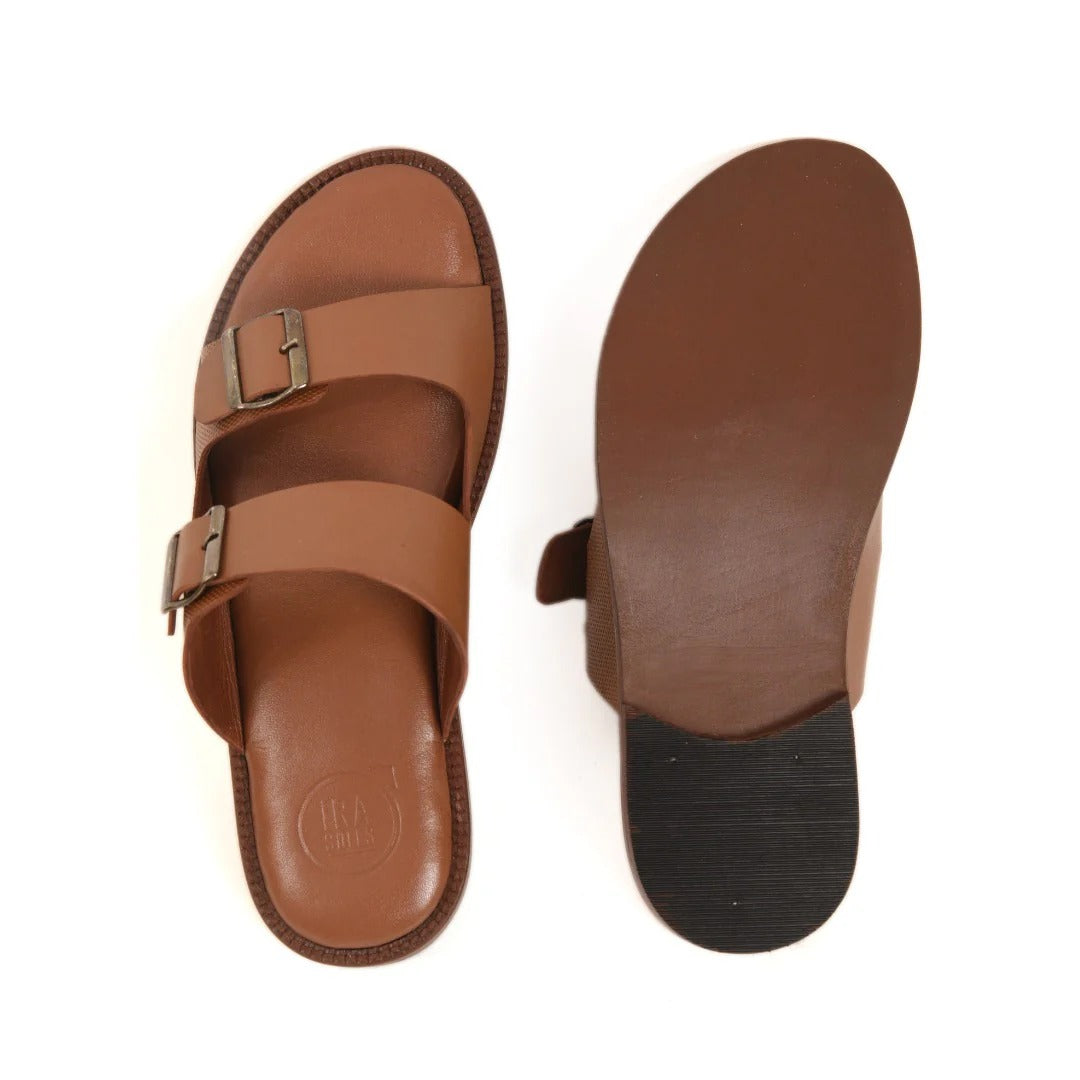 Tan Buckle Mens's Sandal