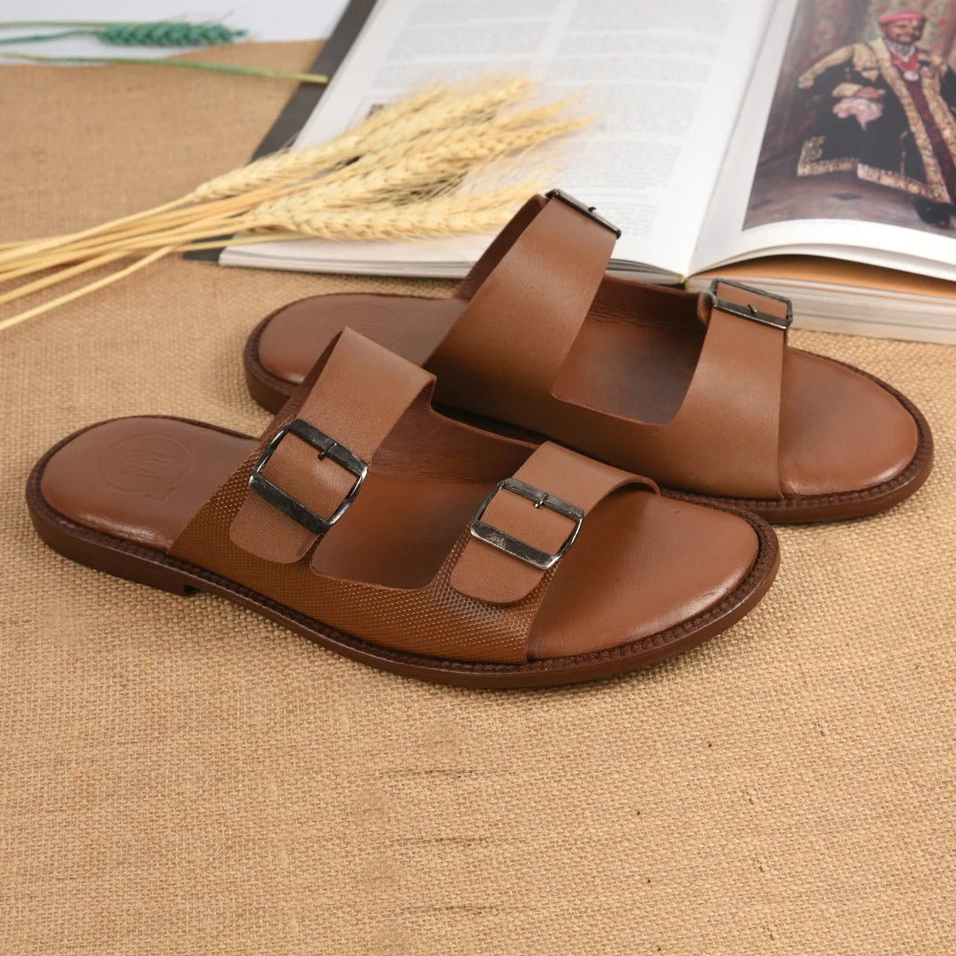 Tan Buckle Mens's Sandal