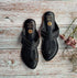 Black Pearl Faux Leather Kolhapuri